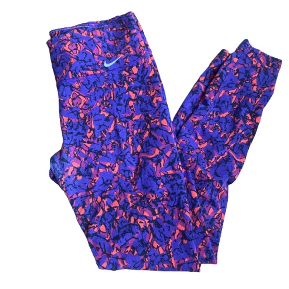Nike Pants - {preloved} Nike Dri-Fit PurpleMulti  Leggings
